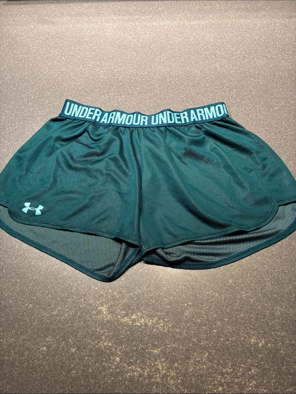 Under Armour Women's Mesh Athletic Shorts - Teal Green